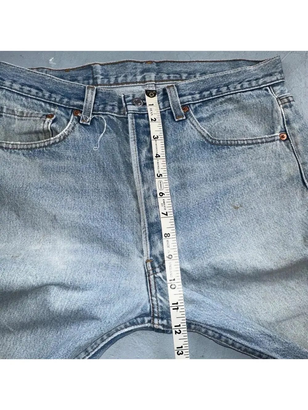 Levis 501 Vintage 90s USA XX Straight Leg Jeans Blue Light Wash 34x36 Act 32x32